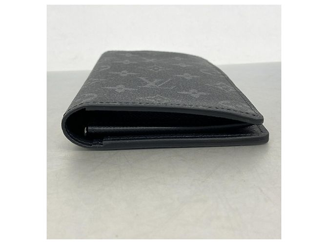 Brazza Louis Vuitton Monogram Eclipse Long Wallet Black - view 2