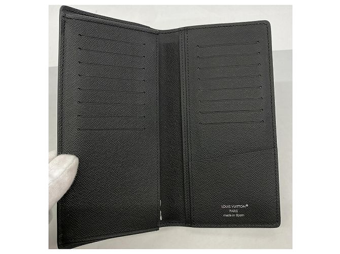 Brazza Louis Vuitton Monogram Eclipse Long Wallet Black - view 3