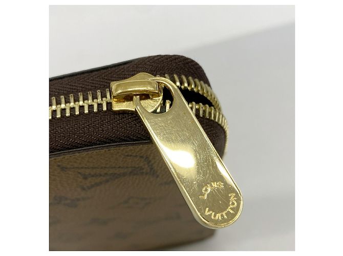 Cartera Larga Louis Vuitton Monogram Applique Reverse Zippy M82444 Castaño - vista 7