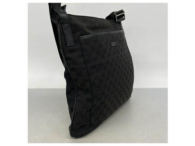 Borsa a tracolla Gucci in tela nera Nero - vista 2
