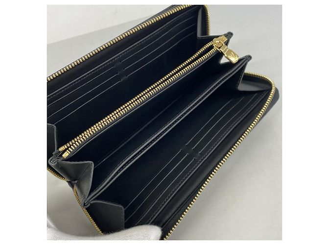 Cartera Larga Louis Vuitton Monogram Embossed Zippy Noir Negro - vista 3