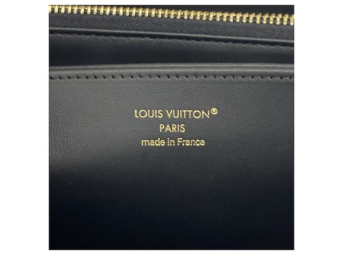 Cartera Larga Louis Vuitton Monogram Embossed Zippy Noir Negro - vista 4