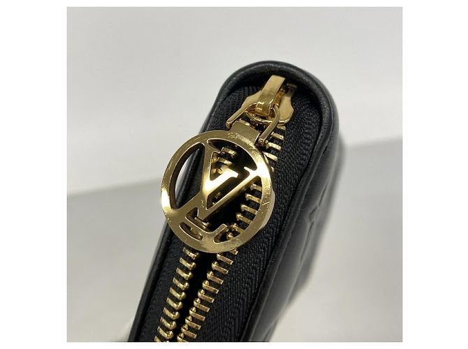 Cartera Larga Louis Vuitton Monogram Embossed Zippy Noir Negro - vista 6