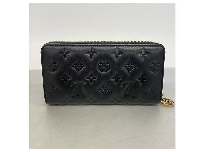 Cartera Larga Louis Vuitton Monogram Embossed Zippy Noir Negro - vista 7