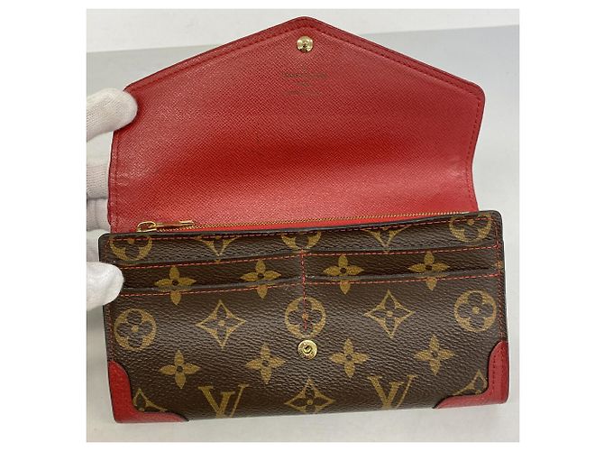 Louis Vuitton Monogram Portefeuille Sara Retiro Long Wallet Fuschia - vista 10