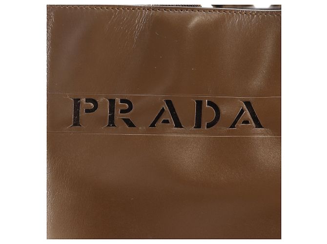 Saco Tote Prada em couro castanho Marrom - vista 13
