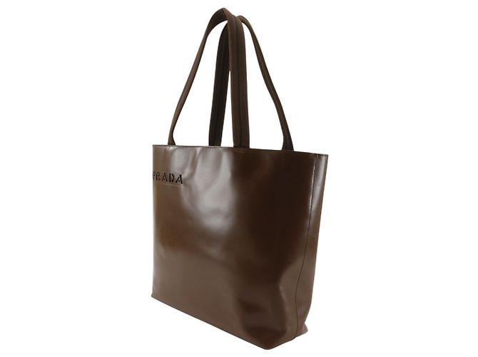 Saco Tote Prada em couro castanho Marrom - vista 2