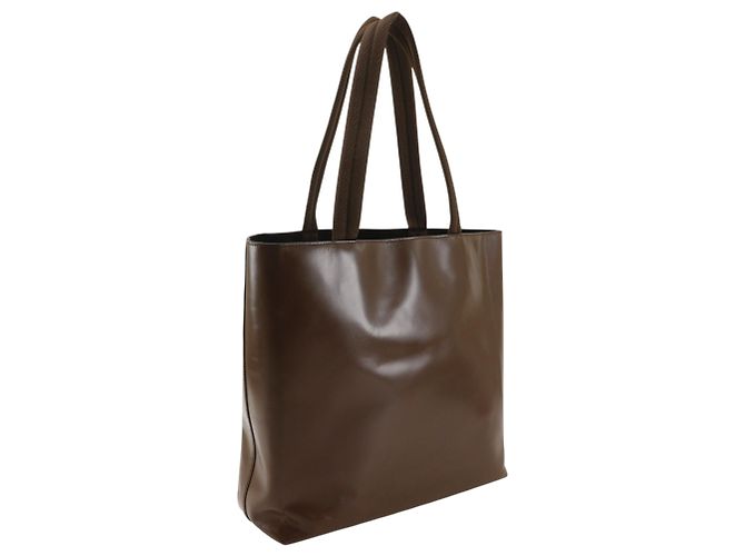 Saco Tote Prada em couro castanho Marrom - vista 3