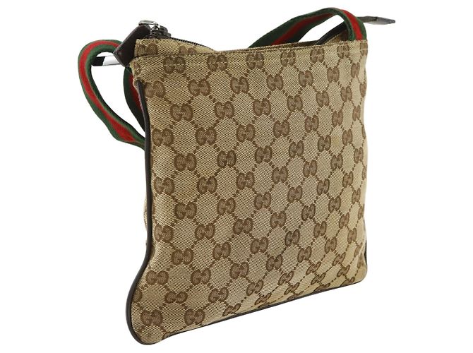 Borsa a tracolla Gucci Sherry Line Marrone - vista 3