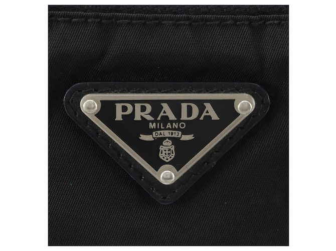 Bolsa de ombro Prada em nylon preto - vista 12