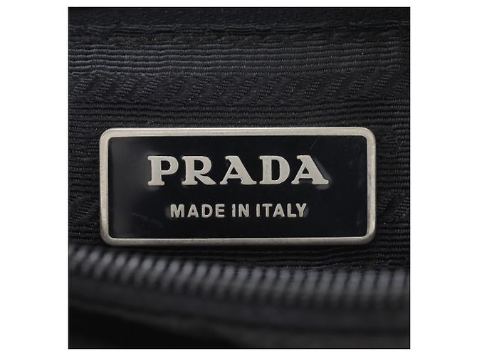 Bolsa de ombro Prada em nylon preto - vista 13