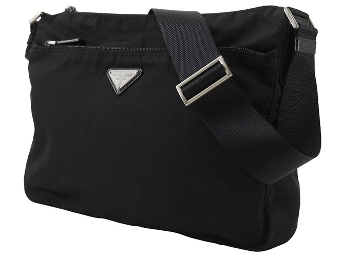 Bolsa de ombro Prada em nylon preto - vista 2