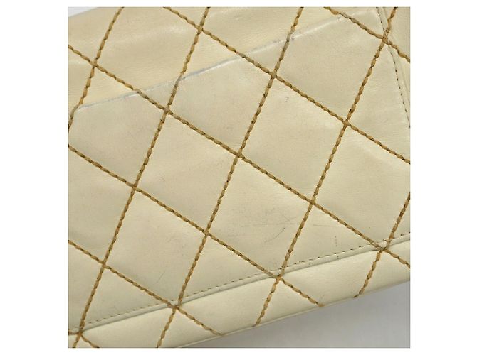Borsa a tracolla Chanel in pelle bianca Bianco - vista 10