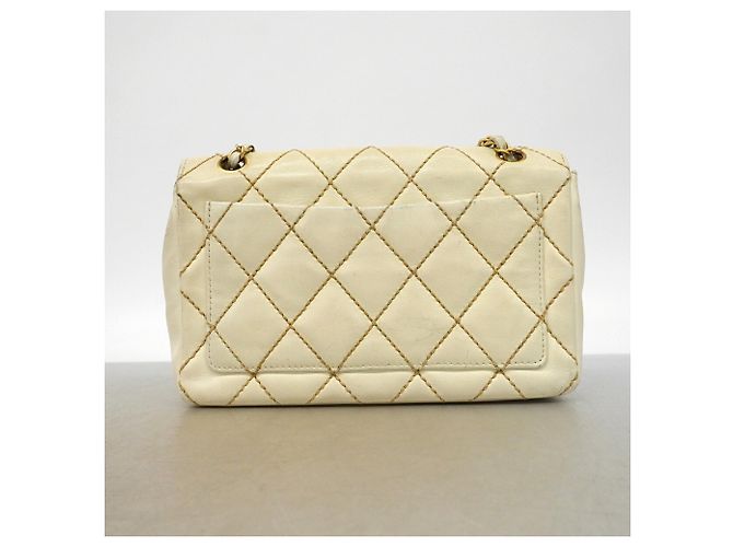 Borsa a tracolla Chanel in pelle bianca Bianco - vista 11