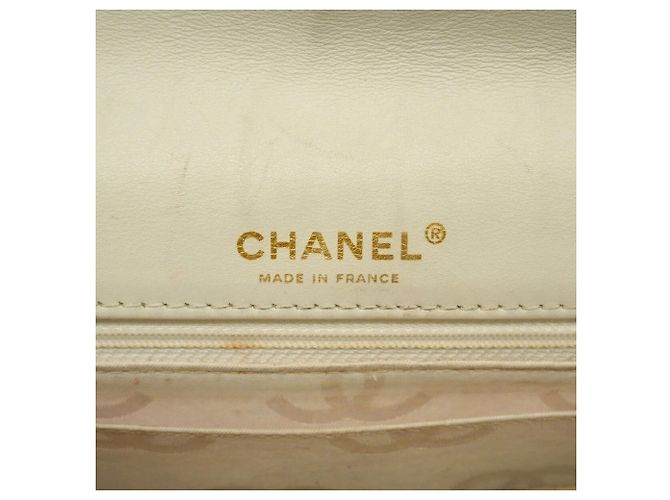 Borsa a tracolla Chanel in pelle bianca Bianco - vista 5