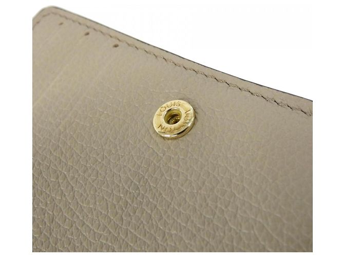 Louis Vuitton Bicolor Monogram Empreinte Portefeuille Claire Wallet Beige Grigio Crudo - vista 6