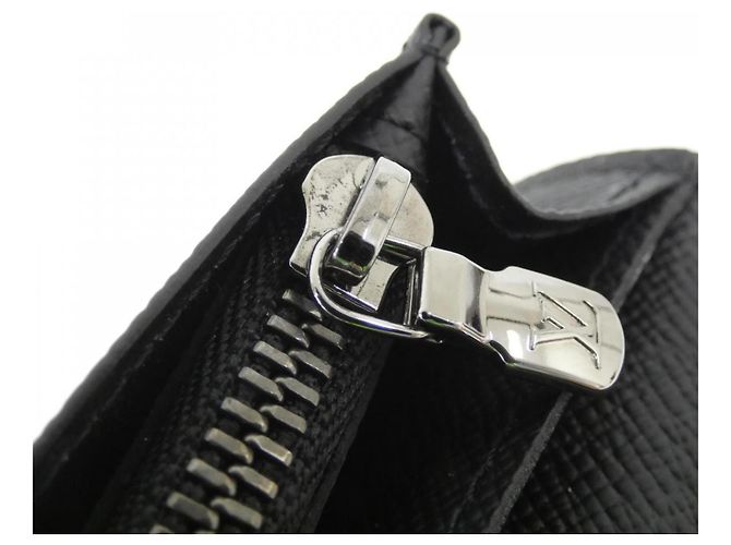 Louis Vuitton Monogram Eclipse Portefeuille Brazza Wallet Nero - vista 5