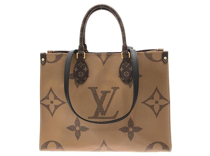 Borsa Louis Vuitton Monogram Giant OnTheGo MM Marrone - vista 2