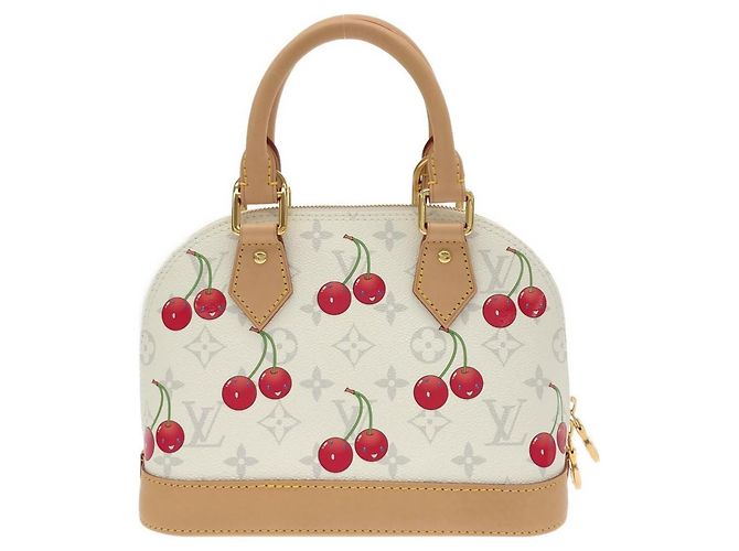 Borsa Louis Vuitton Monogram Cherry Alma BB Bianco - vista 2