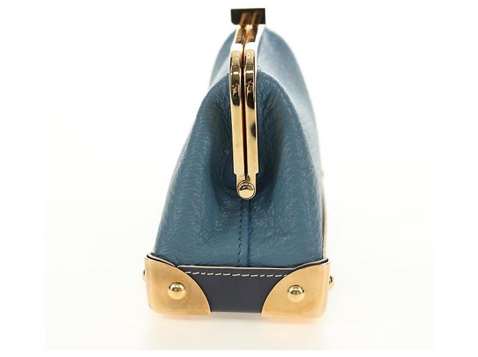 Louis Vuitton Porte-Monnaie Coin Purse Leather Azul - vista 6