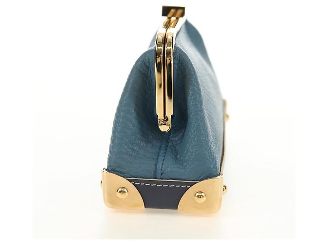 Louis Vuitton Porte-Monnaie Coin Purse Leather Azul - vista 7