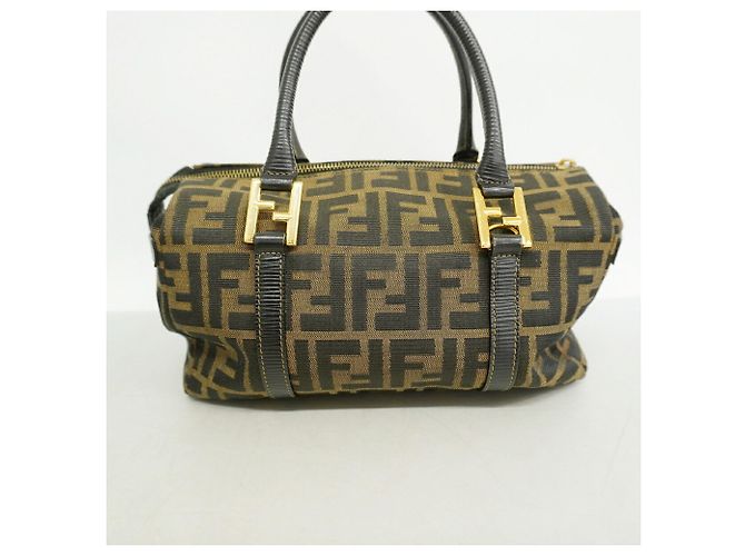 Borsa Fendi Zucca Canvas Marrone - vista 2