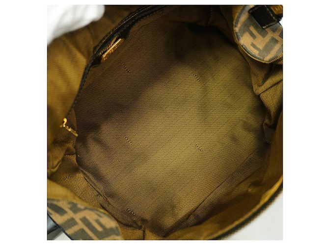 Borsa Fendi Zucca Canvas Marrone - vista 4