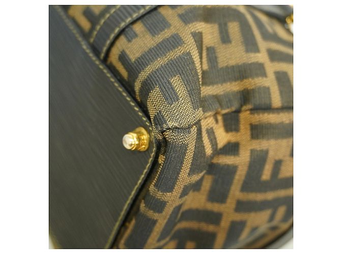 Borsa Fendi Zucca Canvas Marrone - vista 8