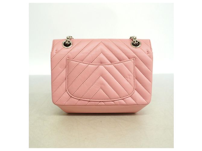 Bolso de hombro Chanel de piel rosa - vista 8