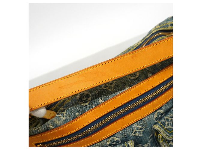 Louis Vuitton Monogram Denim Baggy PM Schultertasche Blau - Ansicht 11