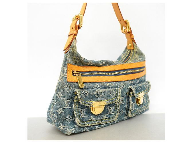 Louis Vuitton Monogram Denim Baggy PM Schultertasche Blau - Ansicht 2