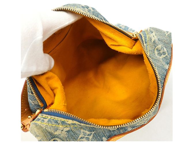 Louis Vuitton Monogram Denim Baggy PM Schultertasche Blau - Ansicht 4