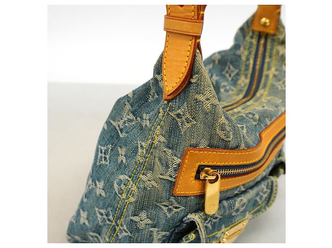 Louis Vuitton Monogram Denim Baggy PM Schultertasche Blau - Ansicht 7
