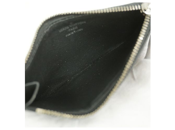Louis Vuitton Monogram Eclipse Reverse Coin Card Holder Brown Black - view 3