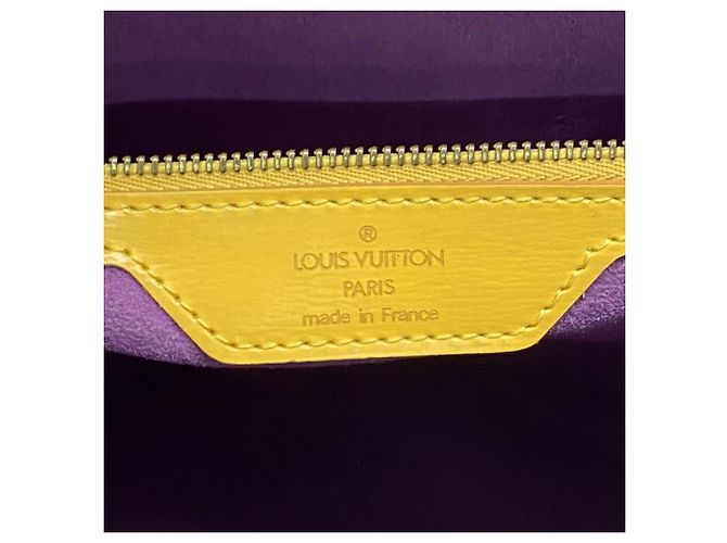Borsa a tracolla Louis Vuitton Epi Saint Jacques Giallo - vista 5