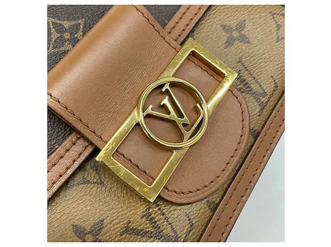 Borsa a tracolla MINI Louis Vuitton Monogram Reverse Dauphine Marrone - vista 10
