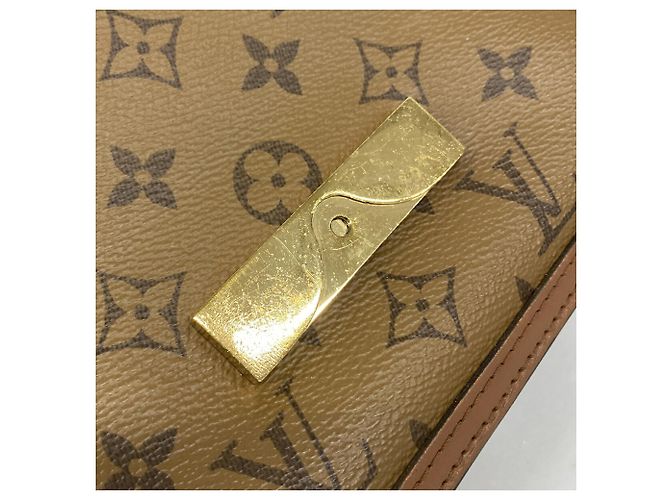 Borsa a tracolla MINI Louis Vuitton Monogram Reverse Dauphine Marrone - vista 9