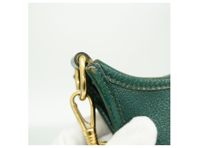 Hermès Borsa a tracolla Hermes Evelyne 1GM Verde - vista 7