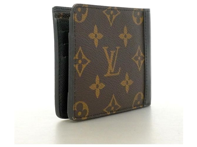 Cartera Bill Monogram Macassar Louis Vuitton Castaño Negro - vista 2