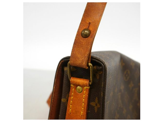 Borsa a tracolla Louis Vuitton Monogram Cartouchiere MM Marrone - vista 10