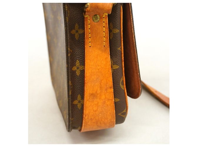 Borsa a tracolla Louis Vuitton Monogram Cartouchiere MM Marrone - vista 12