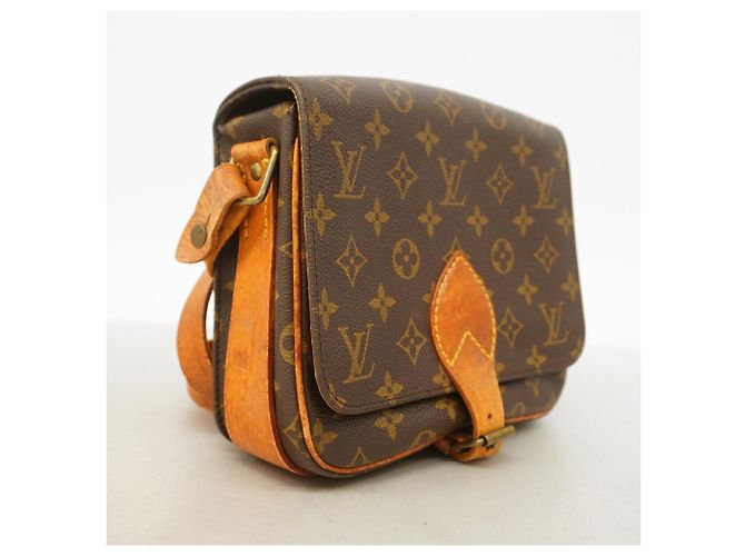 Borsa a tracolla Louis Vuitton Monogram Cartouchiere MM Marrone - vista 2