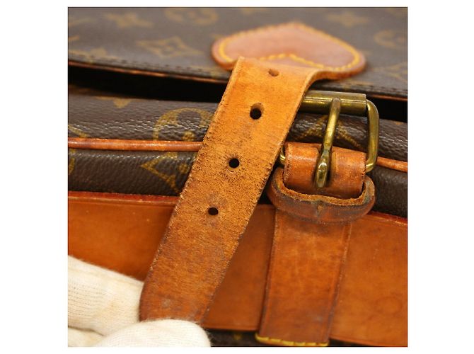 Borsa a tracolla Louis Vuitton Monogram Cartouchiere MM Marrone - vista 8