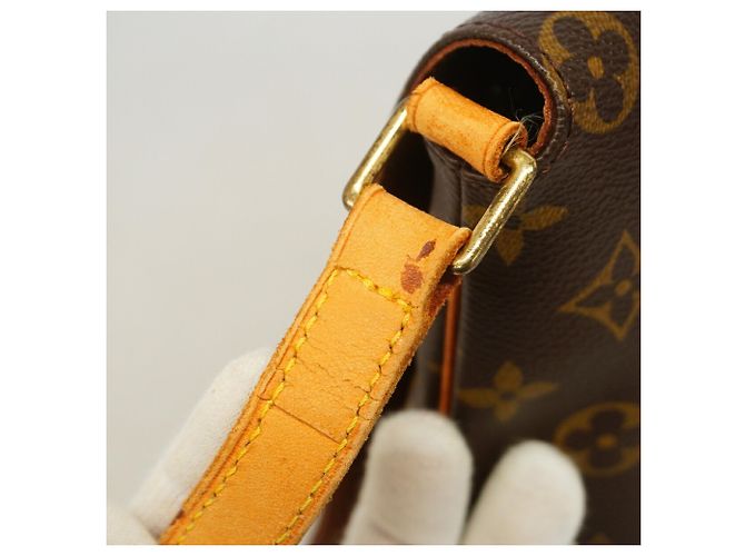 Borsa a tracolla Louis Vuitton Monogram Musette Salsa Marrone - vista 8