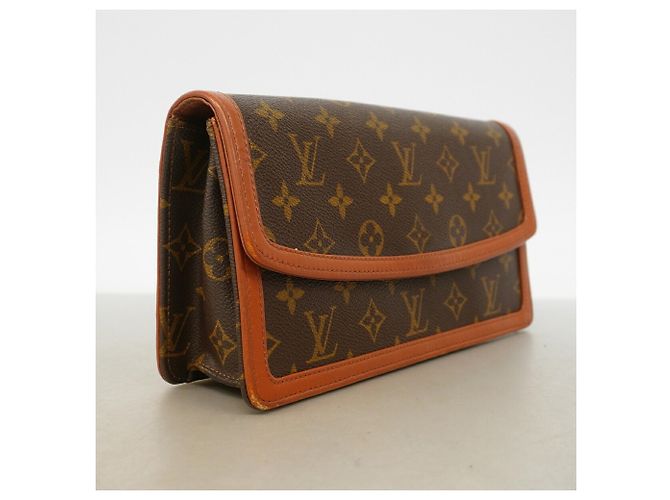 Louis Vuitton Monogram Pochette Dam PM Clutch Bag Marrone - vista 2