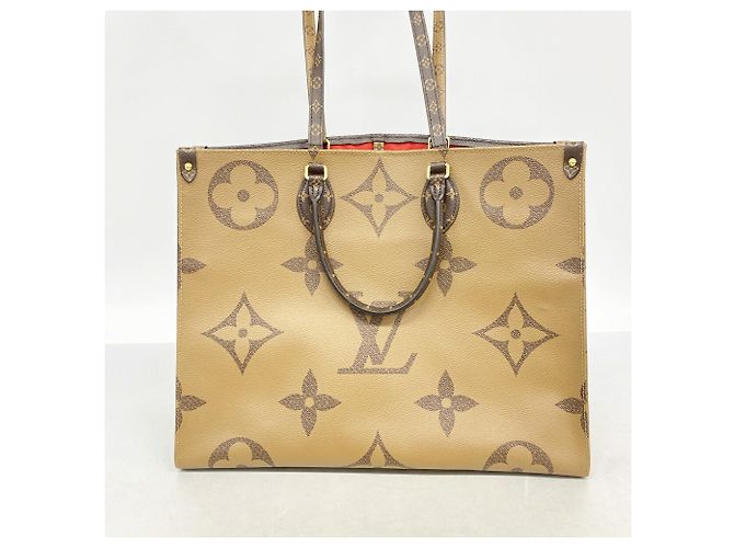 Louis Vuitton Monogram Giant Reverse OnTheGo GM Tote Bag Braun - Ansicht 10