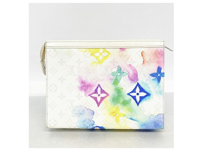 Louis Vuitton Monogram Watercolor Pochette Voyage MM Clutch Bag Multicolore - vista 10