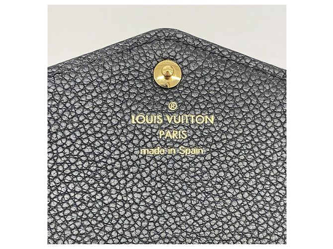 Sarah Louis Vuitton Monogram Empreinte Bicolor Long Wallet Black Beige - view 4