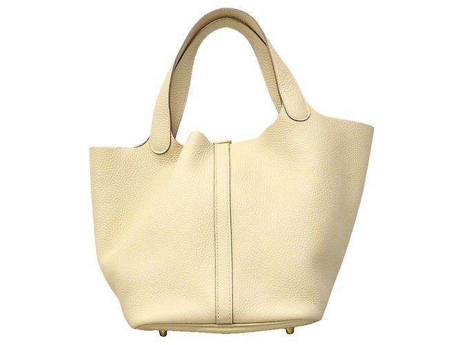 Hermès Bolsa Hermes Picotin Lock MM Branco - vista 8