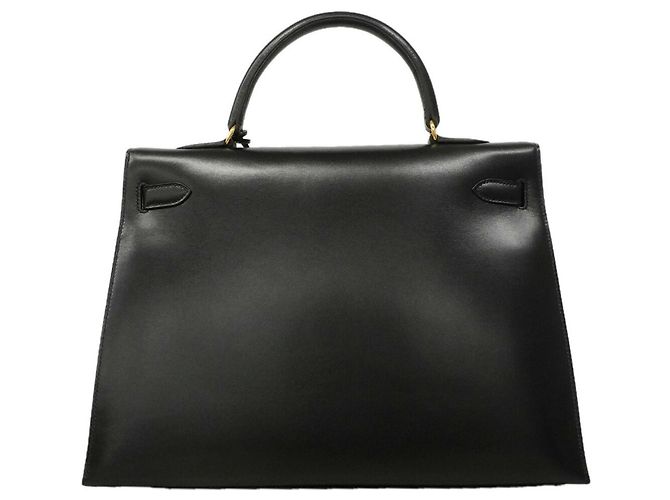 Hermès Borsa Hermes Kelly 35 in pelle Box Calf nera Nero - vista 11
